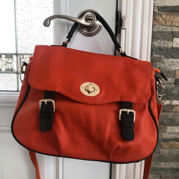 Orange leather bag - Picture 2 of 7